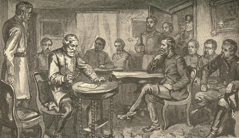 General Lee Signing the Terms of Surrender at Appomattox Court-House
