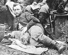 Custer with a dog